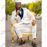 Double Breasted Suit Latest Coat Pant Designs White Floral Tuxedo Burgundy Lapel Party Dress Groom Suit Men Suit For Wedding