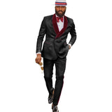 Double Breasted Suit Latest Coat Pant Designs White Floral Tuxedo Burgundy Lapel Party Dress Groom Suit Men Suit For Wedding