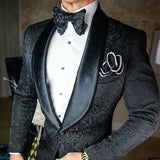 Double Breasted Suit Latest Coat Pant Designs White Floral Tuxedo Burgundy Lapel Party Dress Groom Suit Men Suit For Wedding