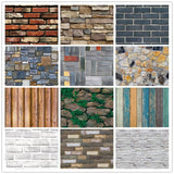 Home Decor 3D PVC Wood Grain Wall Paper Brick Stone Wallpaper Self-Adhesive Living Room Bedroom 3D Wallpaper Decoration