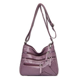 High Quality Women's Soft Leather Shoulder Bags Multi-Layer Classic Crossbody Bag Luxury Designer Handbag and Purse