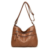 High Quality Women's Soft Leather Shoulder Bags Multi-Layer Classic Crossbody Bag Luxury Designer Handbag and Purse