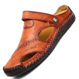 Hot Classic Summer Men's Sandals Genuine Leather Soft Breathable Shoes Beach Roman Sandals Men Sandals Sandals Slippers Bohemia