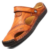 Hot Classic Summer Men's Sandals Genuine Leather Soft Breathable Shoes Beach Roman Sandals Men Sandals Sandals Slippers Bohemia