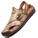 Hot Classic Summer Men's Sandals Genuine Leather Soft Breathable Shoes Beach Roman Sandals Men Sandals Sandals Slippers Bohemia