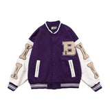 Furry Bone Patchwork Color Block Jackets for Men (3 colors)