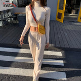 InstaHot wide leg pant and Crop Top Two Piece