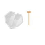 Heart Shape Silicone Cake Mold with Mini Wooden Hammers