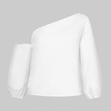 2021 Celmia Women Fashion Long Sleeve Shirts Plus Size Solid Cold Shoulder Blouses Casual Loose Tops Ladies Elegant Work Blusas
