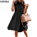 Short Dress Women Sexy Sleeveless Ruffled Dress 2021 Summer Beach Holiday Sundress Bohemian Vestidos Plus Size Robe