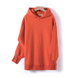 GCAROL Fall Winter Women Extra Long Hooded Suits 80% Cotton Fleece Oversized Boyfriend Sweatshirt Elastic Waist Harem Pants Sets