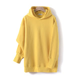 GCAROL Fall Winter Women Extra Long Hooded Suits 80% Cotton Fleece Oversized Boyfriend Sweatshirt Elastic Waist Harem Pants Sets