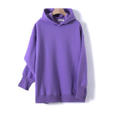 GCAROL Fall Winter Women Extra Long Hooded Suits 80% Cotton Fleece Oversized Boyfriend Sweatshirt Elastic Waist Harem Pants Sets