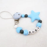 Mouse Head Style Handmade Personalized Name Pacifier Clips Silicone Attache Tetine Personnalise Infant Chupetero Personalizado