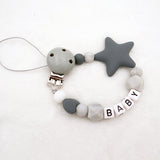 Mouse Head Style Handmade Personalized Name Pacifier Clips Silicone Attache Tetine Personnalise Infant Chupetero Personalizado