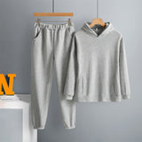 Two Piece Set Casual Fleece Tracksuit Women Winter