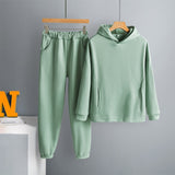 Two Piece Set Casual Fleece Tracksuit Women Winter