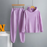 Two Piece Set Casual Fleece Tracksuit Women Winter