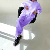 Two Piece Set Casual Fleece Tracksuit Women Winter