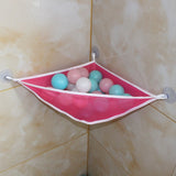 Bath Toy Mesh Corner Storage Bag Baby Shower Kids Toys Suction Cups Net Plastic Drain Bag Hanging Bathroom Organizer Accessories