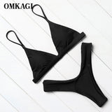 OMKAGI Sexy Bikini 2021 Swimwear Women Biquini Push Up Bikini Set Swimming Swimsuit Bathing Suit Beachwear Maillot De Bain Femme