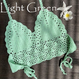 New Triangle Bikini Top Woman Hollow Out Swimsuit Crochet Black Bikini Top Sexy Swimming Bra Large Female Swimwear S M L XL