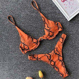 Sexy Neon V-bar Underwired Bikini 2021 Female Ribbed Swimsuit Women Thong Swimwear Two-pieces Bikini set Push up Bathing Suit