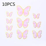 New Pearl Butterfly Birthday Cake Topper Pink Gold  DIY cakes decoration wedding birthday Cake toppers Baby bath baking supplies