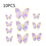 New Pearl Butterfly Birthday Cake Topper Pink Gold  DIY cakes decoration wedding birthday Cake toppers Baby bath baking supplies