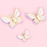 New Pearl Butterfly Birthday Cake Topper Pink Gold  DIY cakes decoration wedding birthday Cake toppers Baby bath baking supplies