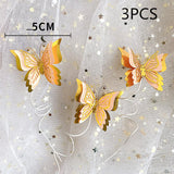 New Pearl Butterfly Birthday Cake Topper Pink Gold  DIY cakes decoration wedding birthday Cake toppers Baby bath baking supplies