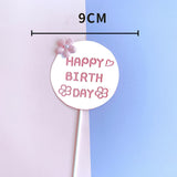 New Pearl Butterfly Birthday Cake Topper Pink Gold  DIY cakes decoration wedding birthday Cake toppers Baby bath baking supplies