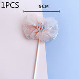 New Pearl Butterfly Birthday Cake Topper Pink Gold  DIY cakes decoration wedding birthday Cake toppers Baby bath baking supplies