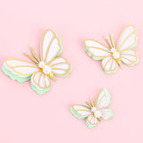 New Pearl Butterfly Birthday Cake Topper Pink Gold  DIY cakes decoration wedding birthday Cake toppers Baby bath baking supplies