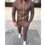 New Gentlemen Tracksuit Set Jackets Sets Men zipper Suit Men