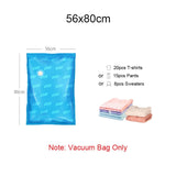 Vacuum Bag Clothes Quilt Storage Bags Hand Compressed Saving Space Seal Packet Clothing Compression Organizer for Home Travel