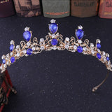 White Pink Blue Gold Red Crystal diadema Jewelry Tiaras and Crowns Bridal Bride Noiva Wedding Hair accesorios mujer corona