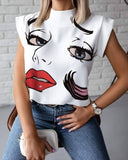 Women Blouse New Casual Solid Korean Shirt Elegant Slim Stand Collar Short Sleeve Womens Tops