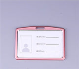 Fashion Card Cover Women Aluminum Alloy Work Name Card Holders Business Work Card ID Badge Lanyard Holder Metal Bags Case