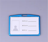 Fashion Card Cover Women Aluminum Alloy Work Name Card Holders Business Work Card ID Badge Lanyard Holder Metal Bags Case