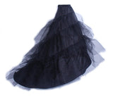 Black Hoop Long Petticoat Crinoline Ball Gown Skirt Underskirt Wedding Accessories Jupon Marriage New