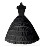 Black Hoop Long Petticoat Crinoline Ball Gown Skirt Underskirt Wedding Accessories Jupon Marriage New