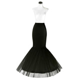Black Hoop Long Petticoat Crinoline Ball Gown Skirt Underskirt Wedding Accessories Jupon Marriage New