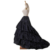 Black Hoop Long Petticoat Crinoline Ball Gown Skirt Underskirt Wedding Accessories Jupon Marriage New