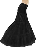Black Hoop Long Petticoat Crinoline Ball Gown Skirt Underskirt Wedding Accessories Jupon Marriage New