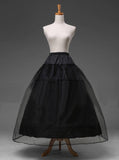 Black Hoop Long Petticoat Crinoline Ball Gown Skirt Underskirt Wedding Accessories Jupon Marriage New