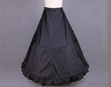 Black Hoop Long Petticoat Crinoline Ball Gown Skirt Underskirt Wedding Accessories Jupon Marriage New