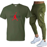 Hot-Selling Summer T-Shirt Pants Set Casual Brand Fitness Jogger Pants T Shirt Hip Hop Fashion Men's Tracksuits