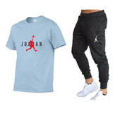 Hot-Selling Summer T-Shirt Pants Set Casual Brand Fitness Jogger Pants T Shirt Hip Hop Fashion Men's Tracksuits