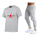 Hot-Selling Summer T-Shirt Pants Set Casual Brand Fitness Jogger Pants T Shirt Hip Hop Fashion Men's Tracksuits
